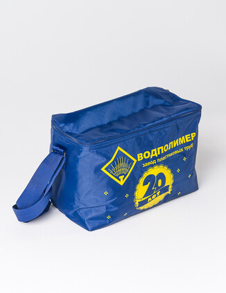 Синяя сумка с логотипом "Водполимер" - фото 0