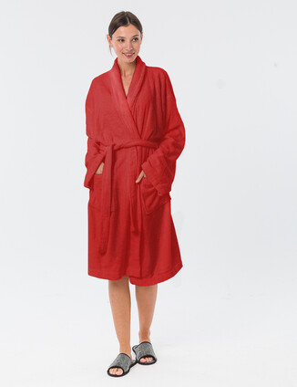 Красный женский халат - фото 0