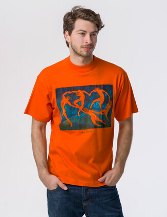 Оранжевая мужская футболка - фото 0