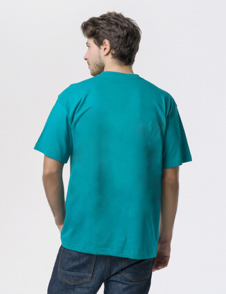Бирюзовая мужская футболка - фото 1 - превью