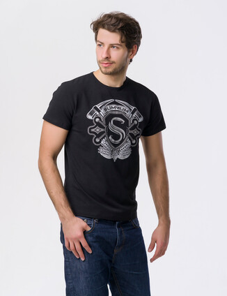 Черная мужская футболка модель 3 - фото 0 - превью