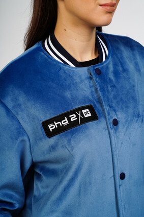 Бомбер женский велюровый - фото 3 - превью