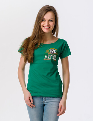 Зеленая женская футболка - фото 0
