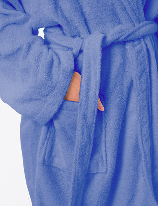 Синий женский халат - фото 2