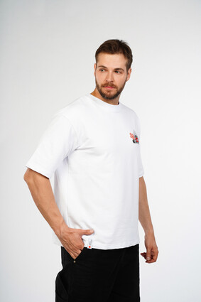 Футболка белая мужская с логотипом PT - фото 1 - превью