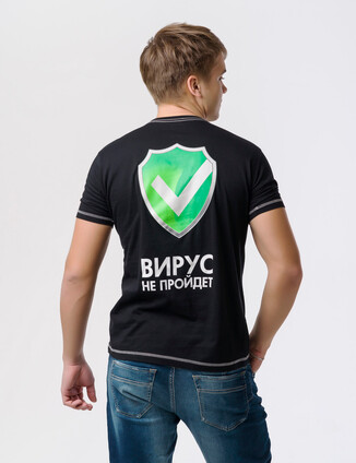 Черная мужская футболка модель 2 - фото 2 - превью