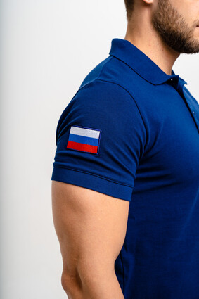 Поло синее с логотипом ZALA AERO - фото 3 - превью