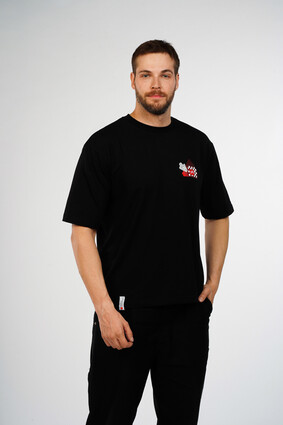 Футболка черная с логотипом PT - фото 0 - превью