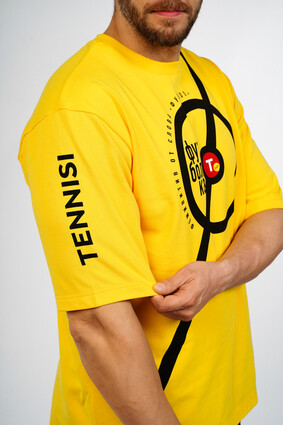 Футболка желтая с логотипом Tennisi - фото 3 - превью