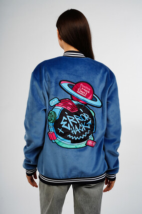 Бомбер женский велюровый - фото 1 - превью