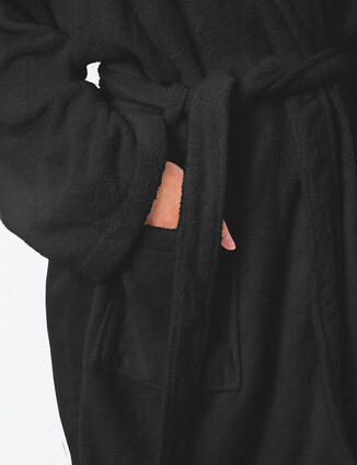 Чёрный женский халат - фото 2