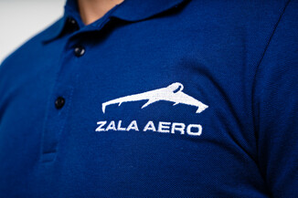 Поло синее с логотипом ZALA AERO - фото 2 - превью
